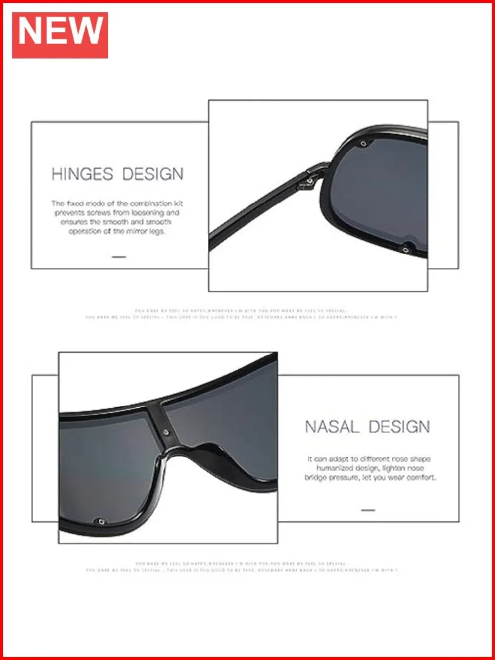 Oversized Shield Sunglasses UV400 Protection Trendy Y2K Shades